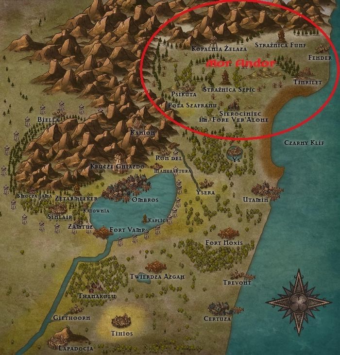 Mapa Hrabstwa Maer